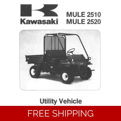 KAWASAKI-MULE-2510-2520-KAF620-A-B INCL SUPPLEMENT FOR 2500C WORKSHOP MANUAL